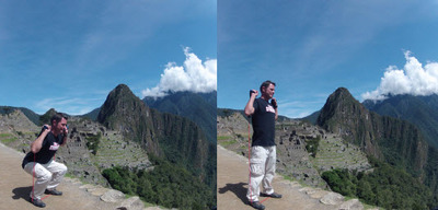 I can Train ANYWHERE with my Bands & the Workout Trainer! Yes, this is Machu Picchu in Peru.