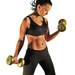 Hers stock phot of woman with dumbbell